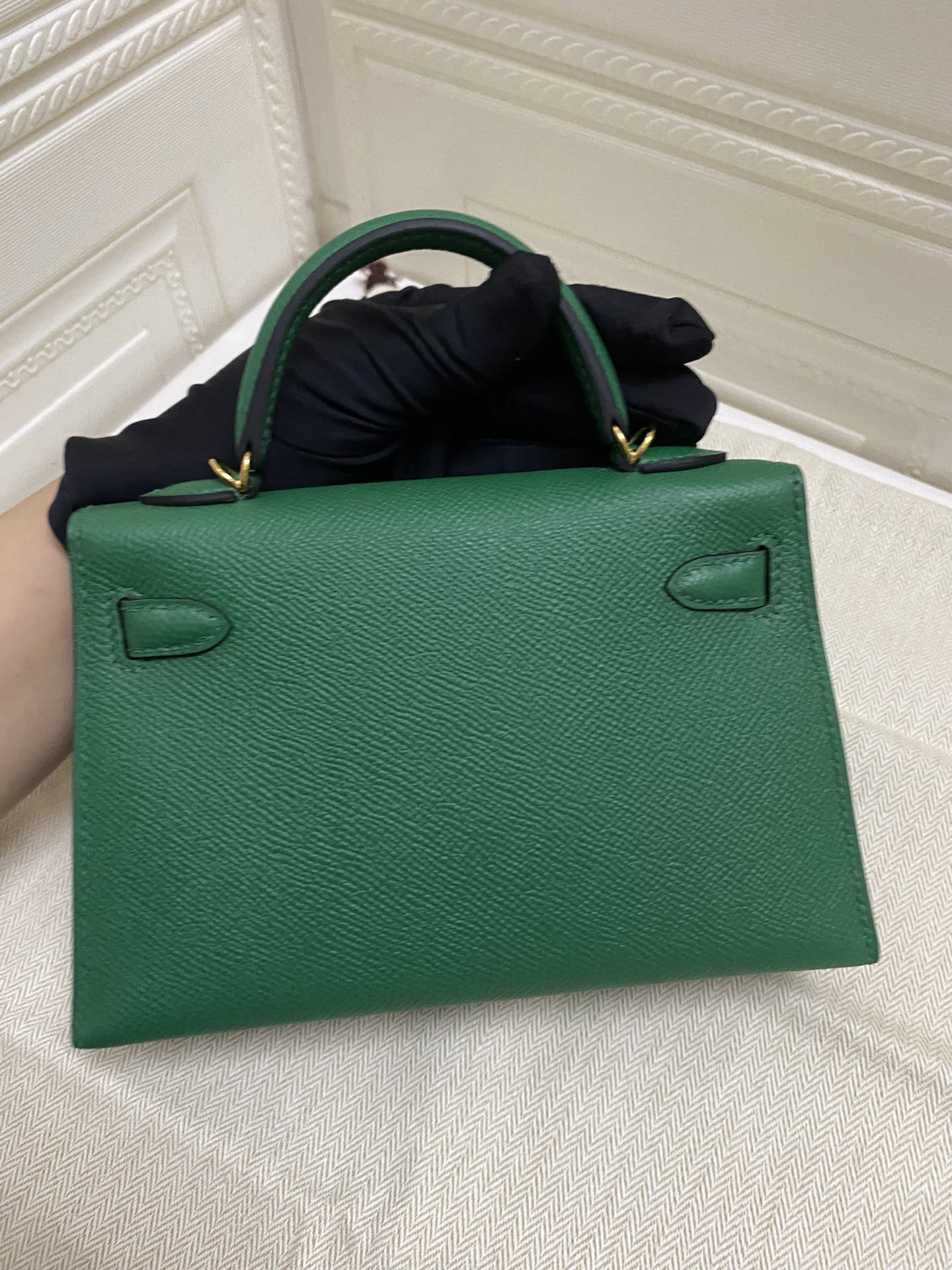 Hermes Kelly Mini II Bag 19CM In Dark Green Epsom Leather